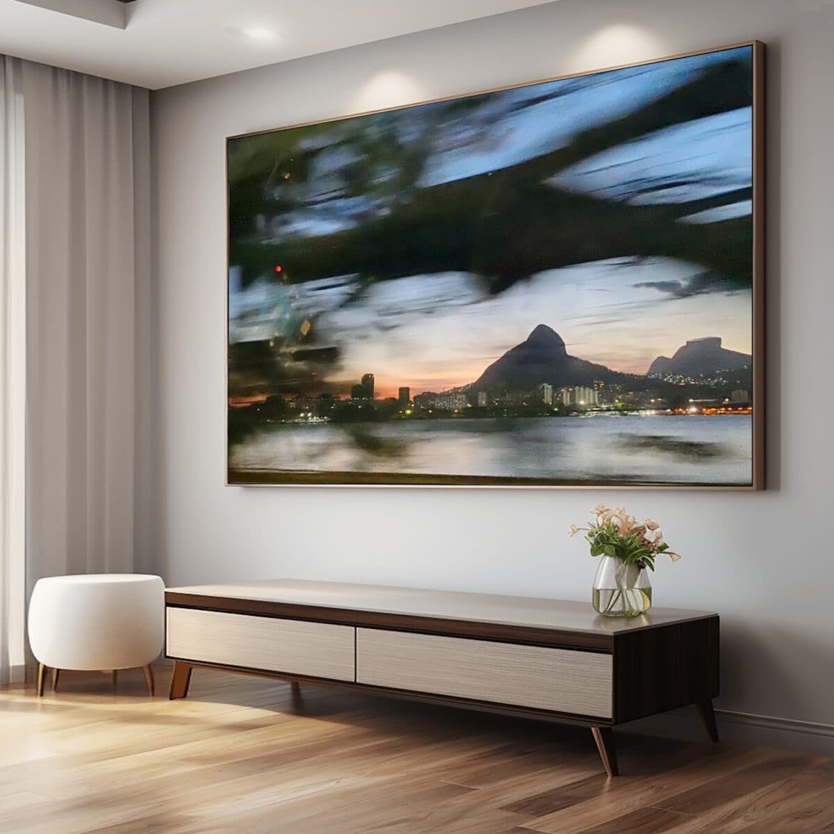 Lagoa ambientada em um interior